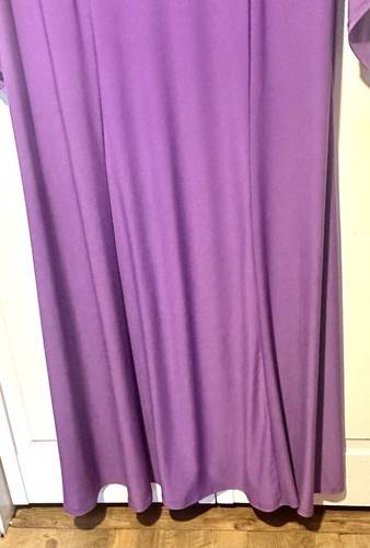 Anthony Originals Women’s Plus 1X Cape Sleeve Purple Maxi Dress NWT - Picture 4 of 10