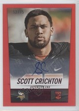 2014 Panini Hot Rookies Rookie Signatures Red 52/75 Scott Crichton #419 Auto 1p5