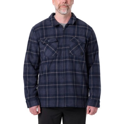 Voyager Men s Super Plush Fleece Full Zip Shirt Jacket Plaid