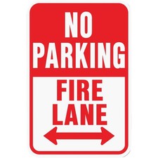 Hy-Ko Heavy-Duty Aluminum Sign No Parking Fire Lane