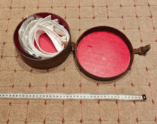 Vintage Leather Collar Box & Mixed Collars – Read Description (Strap Broken)