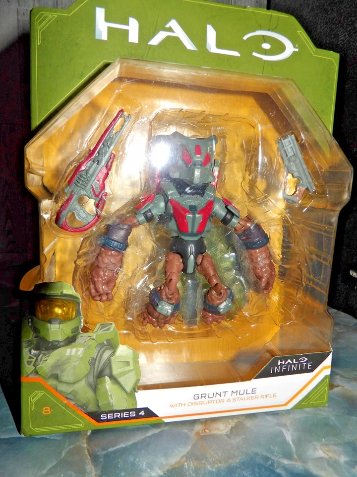 Figura de acción World of Halo 4" Grunt Mule con disruptor y rifle Stalker Foto 2 de 4