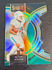 2023 Panini Premier Level De'Von Achane #176 Black & Green Prizm Die-Cut (RC)