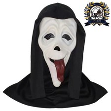 Halloween Screaming Horror Mask Breathable Latex Skeleton Cosplay Prop