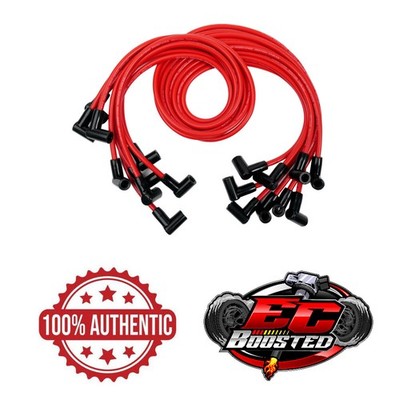 Spark Plug Wire Set 35599; Super Conductor 8.5mm Red 90 deg HEI for SBC