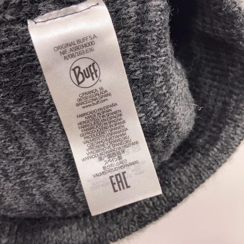 Gorra Reloj Invierno Buff Made in Spain Negro Gris Patrón Estático Foto 4 de 4