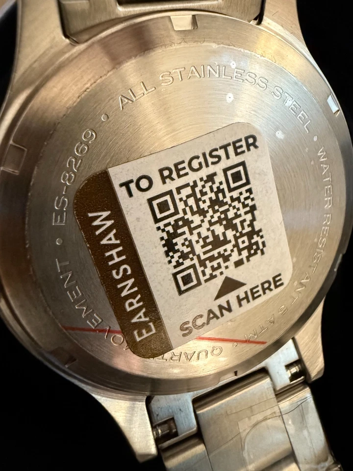 Reloj Earnshaw ES-8269 retrógrado doble hora - esfera plateada Foto 3 de 4