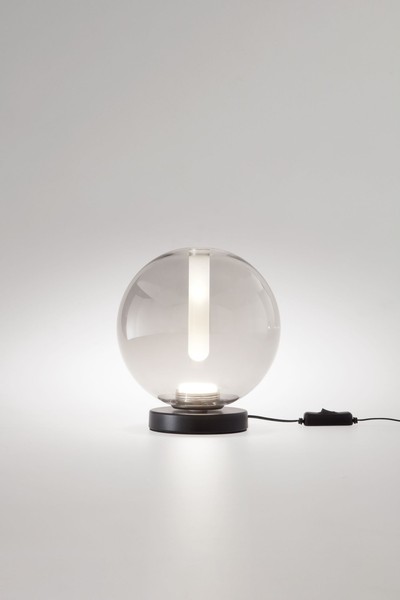 LED Tischleuchte Schwarz Rauchglas 22 Cm 2700/3000/4000 K Tischlampe BüRo-image