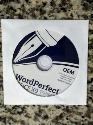Corel WordPerfect Office X9 Standard OEM For Windows 11 and 10 CD