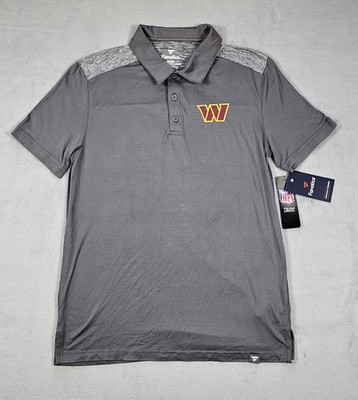 Fanatics Washington Commanders Polo Shirt Men s Medium Gray NFL Team Apparel New