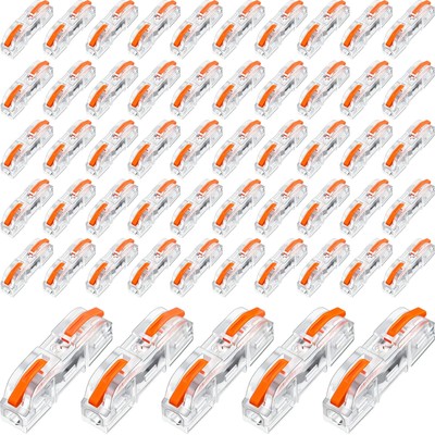 Zhengmy 50 Pcs Lever Wire Connector Compact Wire Connectors Single Wire Conne...