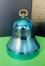 Vintage Thorens Blue Plastic Christmas  Bell Music Bell  Adeste Fidelis