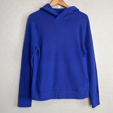 NEW Banana Republic Men's Organic Cotton Knit Hoodie Size Small Royal Blue 119