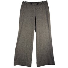 Ann Taylor Loft Womens Dress Pants Size 12 Marisa Wide Leg Wool Silk Blend Lined