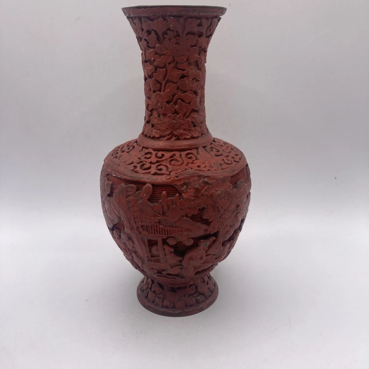 陶瓷红色1940 年后中国古董花瓶| eBay