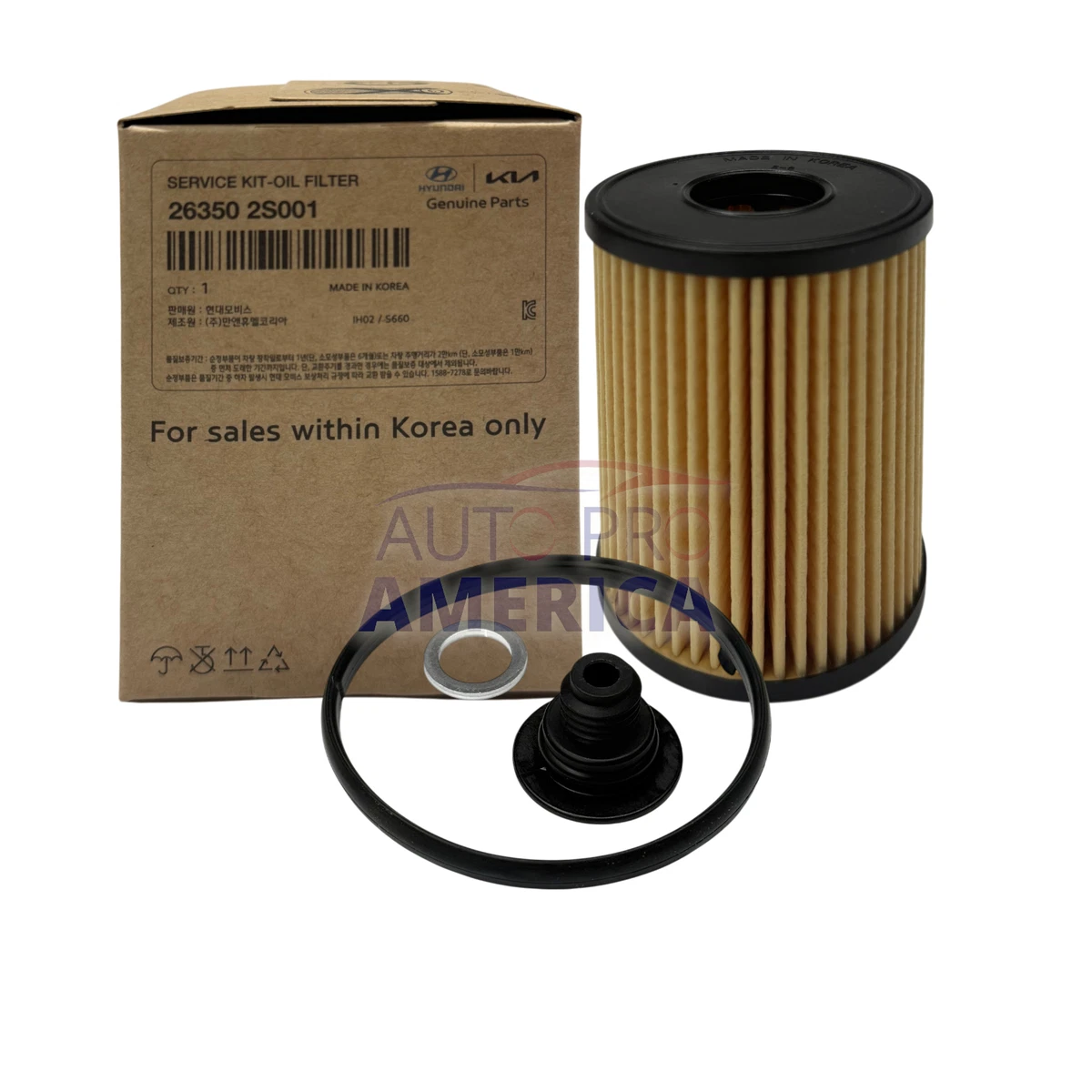 Service Kit Filtro Aceite Kia Genuine Parts 26350-2S001