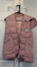 kualiedou Girls Pink Hooded Insulated Puffer Vest Size small Sleeveless Zipper
