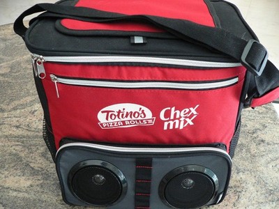 Totino s Pizza Rolls Chex Mix Koozie Cooler Bag With Speakers - New