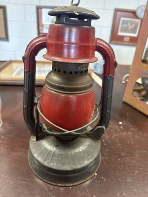 Vintage kleiner Zauberer rote Petroleum Laterne Bauernhof Scheune primitives Dekor