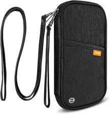 RFID Family Passport Wallet Holder Waterproof, Travel Document Organizer Credit