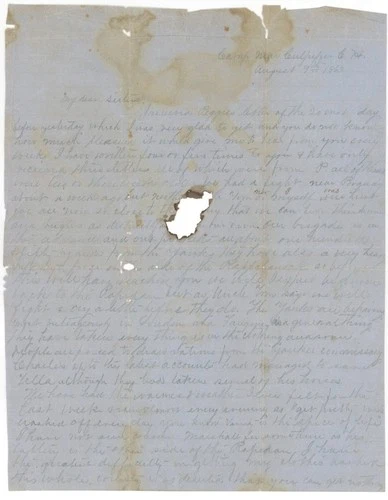 Richard Marshall 6th VA Cal. Confederate Civil War Soldier Autographed Letter