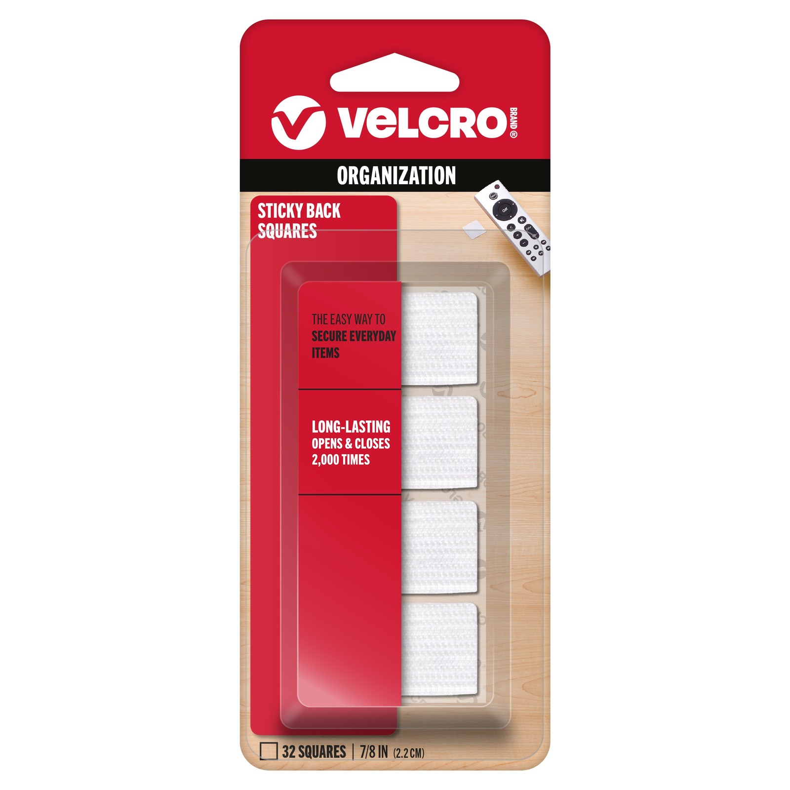 VELCRO BRAND Sticky Back 7 8in Squares White 32 Ct.-image