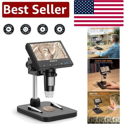 4.3'' LCD Coin Microscope with Powerful 1000x Zoom & STEM Educational Benefits