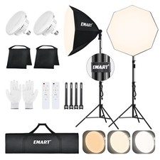 Softbox Lighting Kit with Sandbag, 25.5" 65cm Diameter Soft Box Lights with...