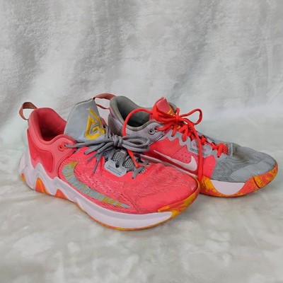 Nike Giannis Immortality 2 Shoes Mens 9 Womens 10.5 Hot Punch Mismatched Sneaker