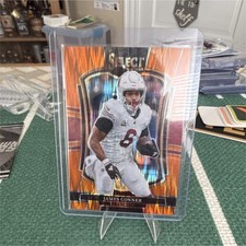 2025 Panini Select Orange Shock Prizm #123 James Conner #d 014/399 Premier