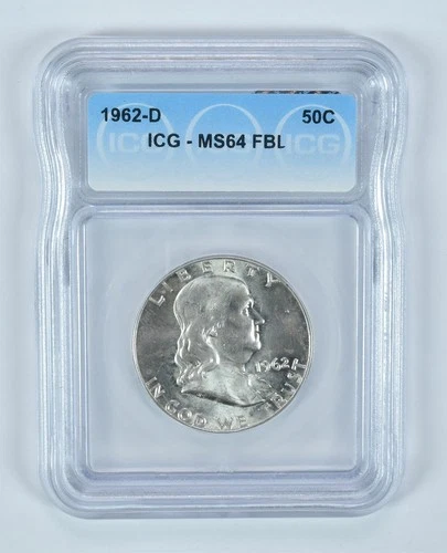 1962-D Franklin Half Dollar MS64 FBL ICG *5745