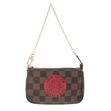 LOUIS VUITTON Mini Pochette Accessori T&B N58011 Damier Damier Tela Sopracciglia...