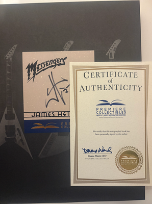 James Hetfield Metallica Autographed Signed Messengers Hardcover