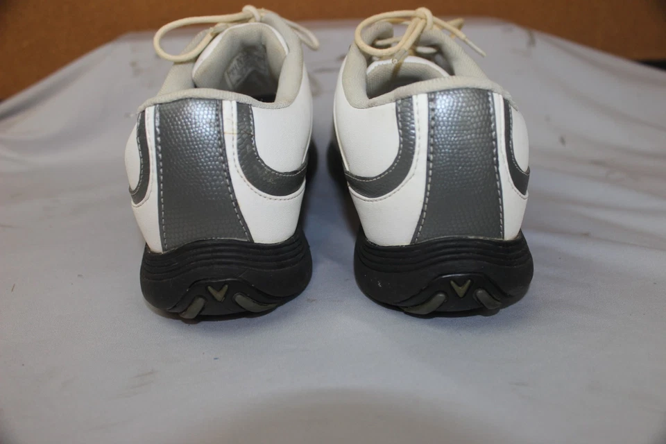 Zapatos de golf Callaway para mujer talla 9 blanco negro cuero clavos W426-14 Foto 4 de 4