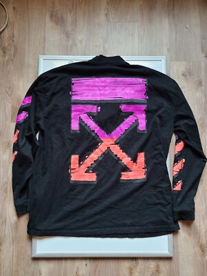 Off White Maker Zip Mock Neck Mens Large Long Sleeve