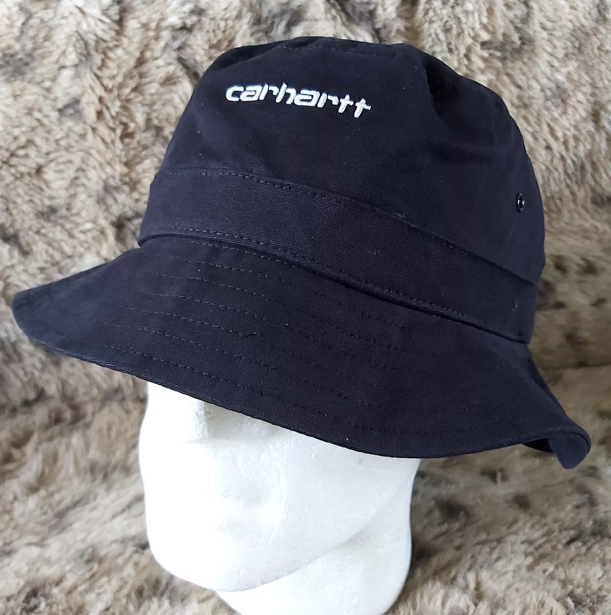 Genuine M-L CARHARTT Black Script Logo BUCKET HAT ADULT I026217 Buck4