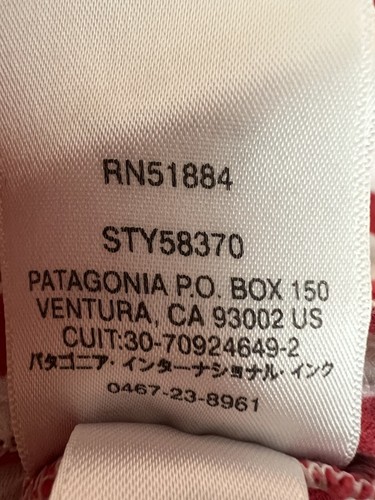 Patagonia Shirt Dress Women Medium Red/White Seatoller Long Sleeve Stripe - Picture 11 of 12