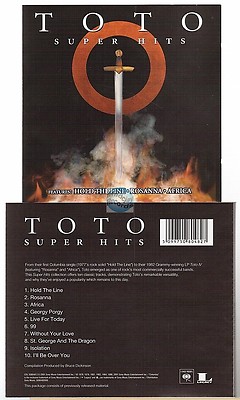 Toto Super Hits CD ALBUM Hold the Line Afrika Rosanna Georgy Porgy Isolation