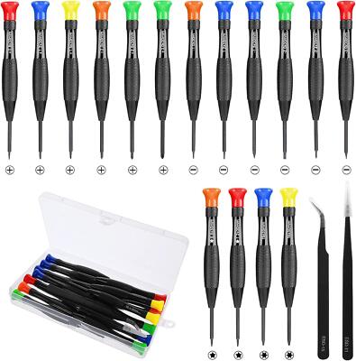 18-teiliges Mini Schraubendreher Set, kleines magnetisches Uhrenschraubendreher Set, Micro Schlitz