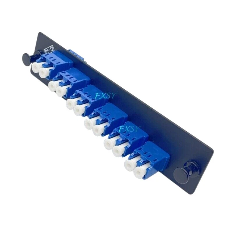 Fiber Optic Panel 12 Port 6 LC Duplex Adapter OS2 Compatible OMMSCOPE EK5807 - Image 2 of 4