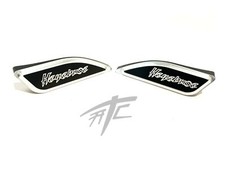HAYABUSA ENGRAVED BLACK CONTRAST BILLET SIDE GAS TANK PADS 2002 SUZUKI HAYABUSA