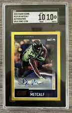 2020 Panini Score Football Gold Zone Auto DK Metcalf #319 /50 SGC 10 Seahawks