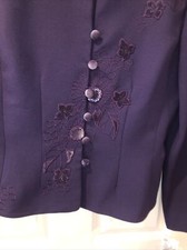 Suit Vintage Adrianna Papell Purple Suit Jacket Skirt Details Purple New