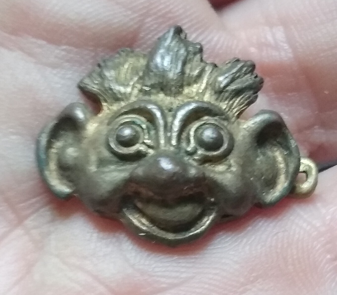 Troll Bronze Badge Vintage Original Reg 904395 Jewellery Doll 2x1.5cm