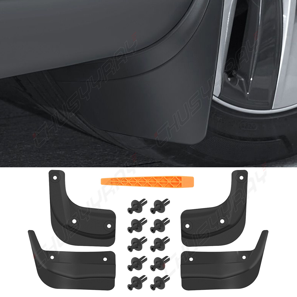 Mud Flaps Splash Guard Fender Mudguard For Tesla Model 3 2017-2020 2021 2022-image