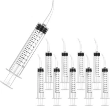 12cc Dental Irrigation Syringe Curved Tips Graduated Disposable Syringe for Oral