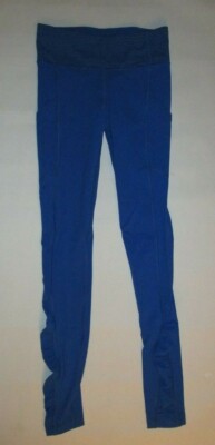NWOT LULULEMON SPEED TIGHT MINI HYPER STRIPE BAROQUE BLUE YOGA RUN DANCE sz 2