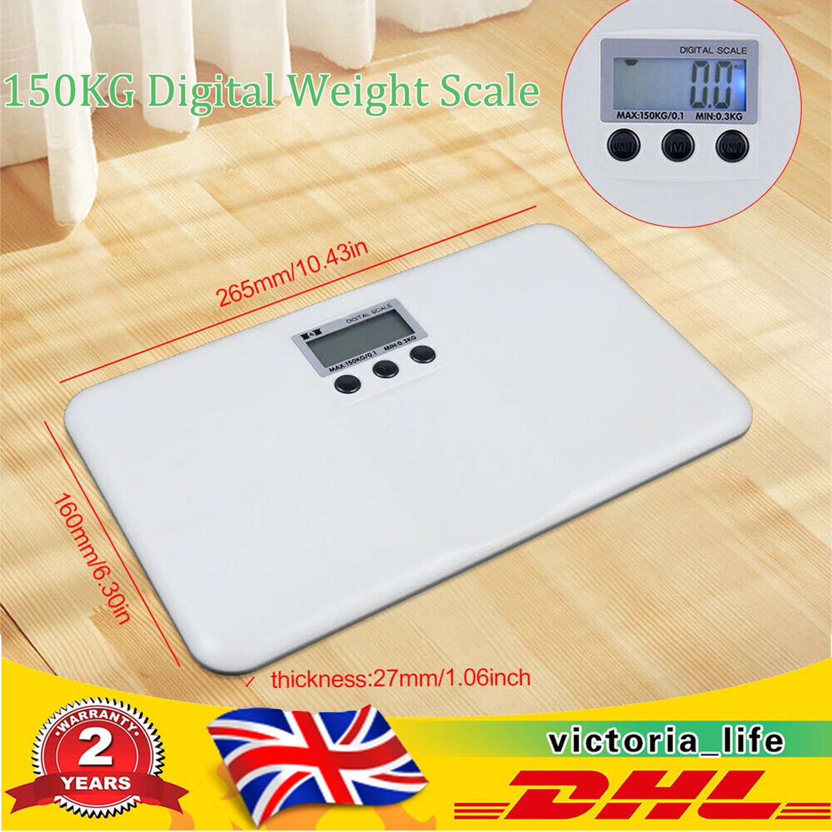 150kg Mini Digital Weight Scale Lcd Electronic Adult Scales Pet 