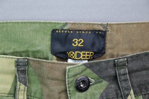 Pantalones de carga camuflados profundos para hombre 10 delgados verdes talla 32 (medida 30x29) con cremallera mosca - Imagen 3 de 8