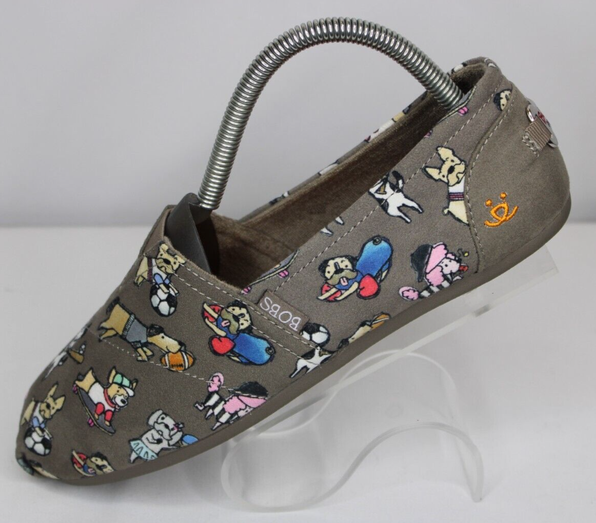 BOBS Skechers Go Fetch Dogs Flats Women's Taupe Memory Foam Slip-On  32574